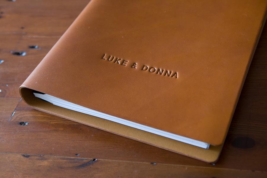 Quality leather wedding album