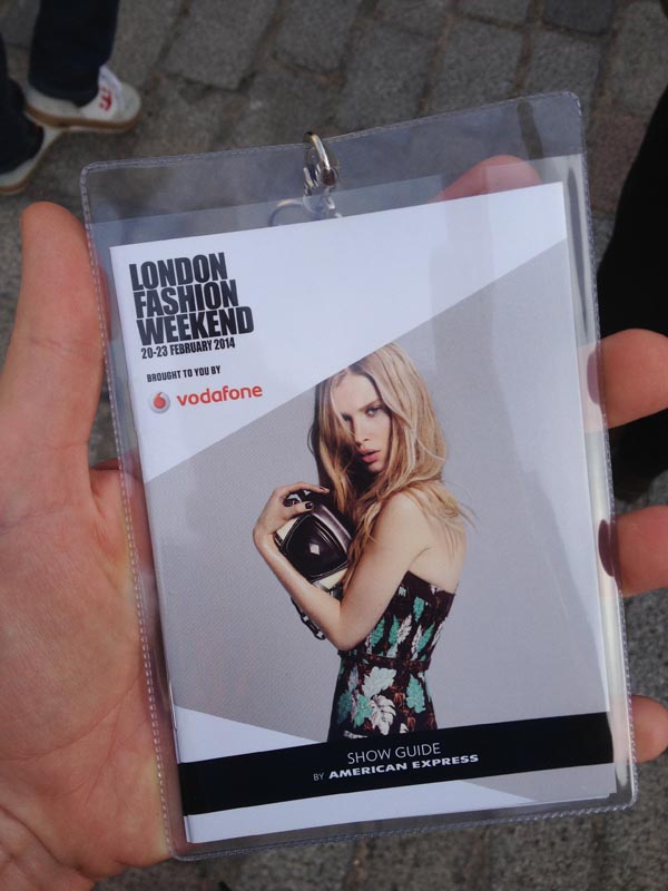 London Fashion Weekend  pass