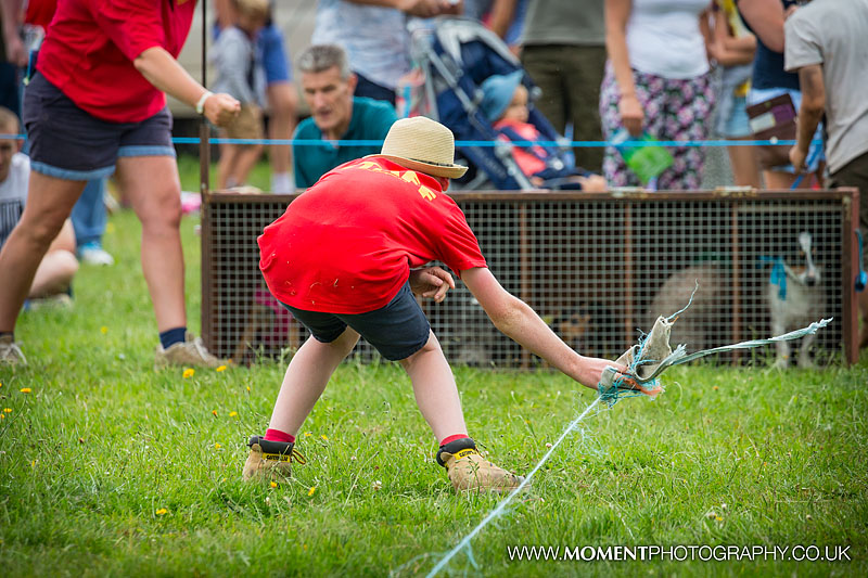 Getting the dogs excited for the terrier racing at The Lowland Games 2016